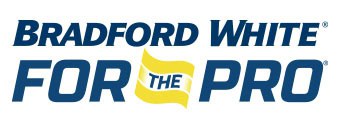 Bradford White FOR THE PRO logo, with the words “FOR THE” inside a yellow flag shape between “FOR” and “PRO”.